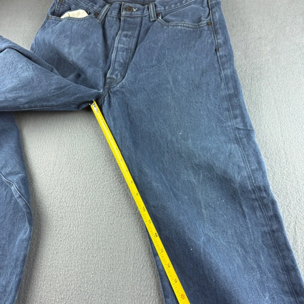 Levis 501XX Jeans Men's 34x34 (Fits 32x32) Blue Button Fly Shrink To Fit Indigo